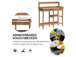 Pflanztisch Tannenholz Naturholz 117L x 45B x 121H cm*Outsunny Sale