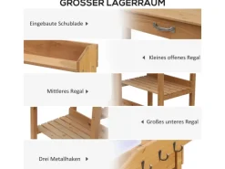 Pflanztisch Tannenholz Naturholz 117L x 45B x 121H cm*Outsunny Sale