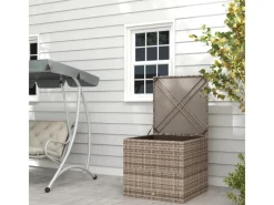 Outsunny Auflagenboxen|Polyrattan Auflagenbox mit Deckel