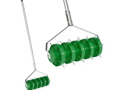 Outsunny Rasenmäher|Rasenlüfter|Rasenbelüfter Stahl  Kunststoff 45L x 21B x 140H cm