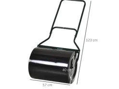 Rasenwalze mit U-Griff Schwarz 57 x 40 x 123 cm*Outsunny