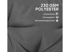 Outsunny Sitzkissen|Sitzkissen-Set für Draußen  Polyester Dunkelgrau 180L x 110B x 8H cm