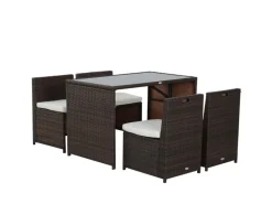 Outsunny Gartenmöbel-Sets|5tlg. Polyrattan Gartenmöbel Rattan Sitzgruppe