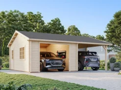 Garage Roger ohne Tor 653 x 550 cm Tauchgrundiert FSC®*Palmako