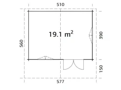 Kinder Palmako Kinder-Gartengeräte|Gartenhaus Sally 510 x 390 cm Lackiert FSC®