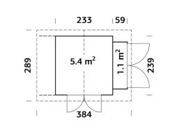 Palmako Laubbläser|Gerätehaus Marcus 233 x 239 cm Lackiert FSC®
