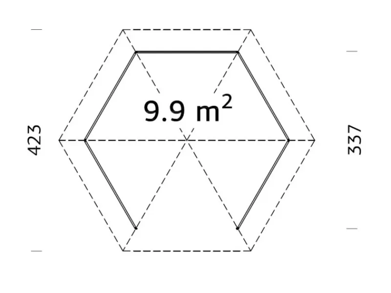 Holz-Pavillon Betty Braun imprägniert 337 cm x 337 cm ohne Fußboden*Palmako Hot