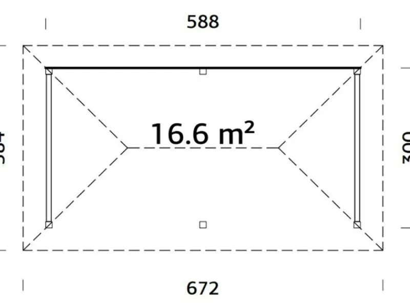 Holz-Pavillon Bianca 16,6 m² Set 2*Palmako