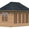 Holz-Pavillon Hanna Braun tauchgrundiert BxT: 571 cm x 421 cm*Palmako Clearance