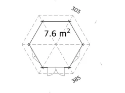 Holz-Pavillon Hanna 303 cm x 227 cm FSC®*Palmako Outlet