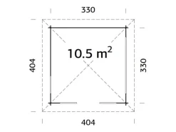 Palmako Pavillons|Holz-Pavillon Julie Grau imprägniert 330 cm x 330 cm inkl. Fußboden