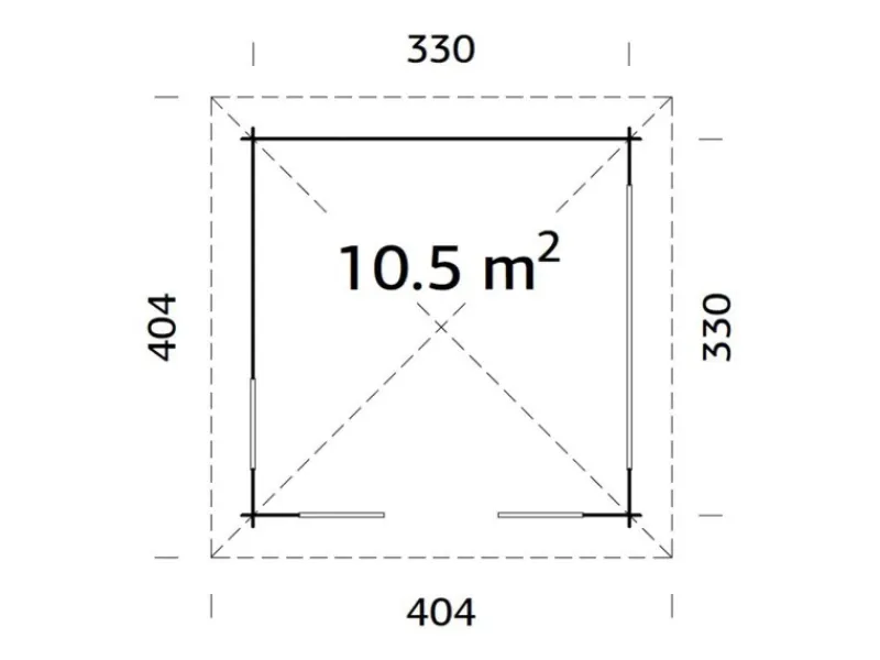 Palmako Pavillons|Holz-Pavillon Julie Grau imprägniert 330 cm x 330 cm inkl. Fußboden