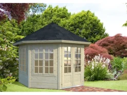 Palmako Gartenlauben|Holz-Pavillon Veronica 4 Natur unbehandelt 337 cm x 337 cm