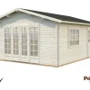 Irene Holz-Gartenhaus Klar Satteldach Tauchgrundiert 470 cm x 550 cm*Palmako Sale