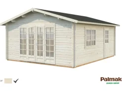 Irene Holz-Gartenhaus Klar Satteldach Tauchgrundiert 470 cm x 550 cm*Palmako Sale