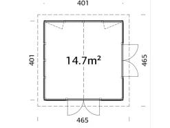 Palmako Gartenlauben|Pavillon Isabella 401 x 401 cm Tauchgrundiert FSC®