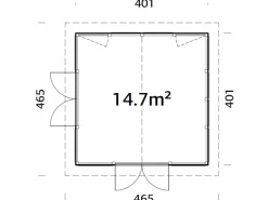 Palmako Gartenlauben|Pavillon Isabella 401 x 401 cm Tauchgrundiert FSC®