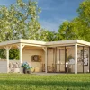 Pavillon Lenna Set 710 Slide Plus 588 x 588 cm Lackiert Weiß FSC®*Palmako Online