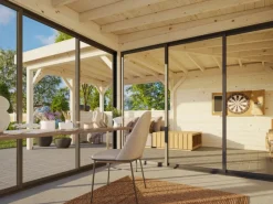 Pavillon Lenna Set 710 Slide Plus 588 x 588 cm Lackiert Weiß FSC®*Palmako Online