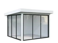 Palmako Pavillons|Pavillon Lenna Set 401 Slide 300 x 300 cm Lackiert Weiß FSC®