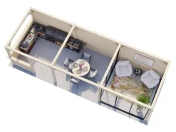 Palmako Gartenlauben|Pavillon Lenna Set 416 Slide 876 x 300 cm Lackiert Weiß FSC®