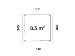 Pavillon Lenna Set 401 Slide Tauchgrundiert 300 cm x 300 cm FSC®*Palmako Hot