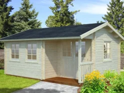 Susanna Holz-Gartenhaus Natur Satteldach Unbehandelt 510 cm x 380 cm*Palmako Hot