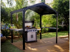 Palram - Canopia Pavillons|Bbq Gazebo Garden Austin 249 cm x 284 cm x 180 cm Schwarz