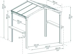Palram - Canopia Pavillons|Bbq Gazebo Garden Austin 249 cm x 284 cm x 180 cm Schwarz