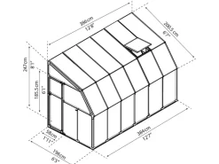Gewächshaus Weiß 7,7 m² inkl. Fundamentrahmen*Palram - Canopia Clearance