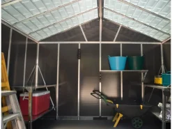 Palram - Canopia Laubbläser|Kunststoff-Gerätehaus Yukon 3.3 x 2.7 Grau 9 m²