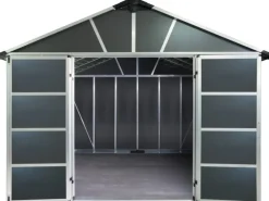 Palram - Canopia Laubbläser|Kunststoff-Gerätehaus Yukon 3.3 x 2.7 Grau 9 m²