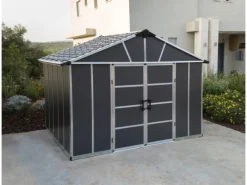 Palram - Canopia Laubbläser|Kunststoff-Gerätehaus Yukon 3.3 x 2.7 Grau 9 m²