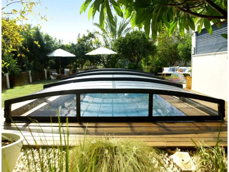 Poolüberdachung Majorca 470 cm x 874 cm Grau*Palram - Canopia Discount