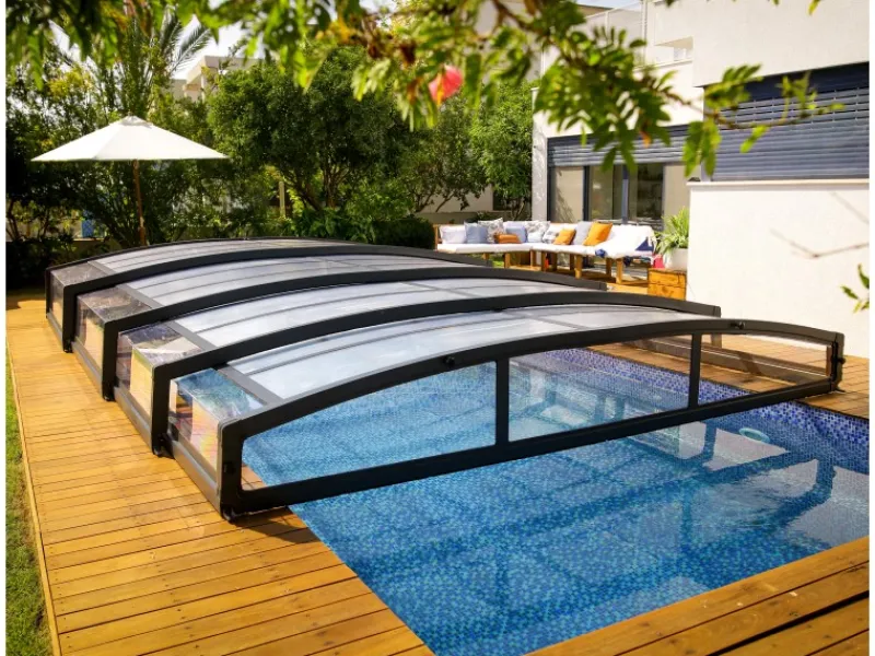 Poolüberdachung Majorca 470 cm x 874 cm Grau*Palram - Canopia Discount