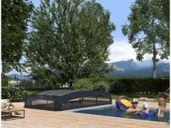 Poolüberdachung Majorca 470 cm x 874 cm Grau*Palram - Canopia Discount