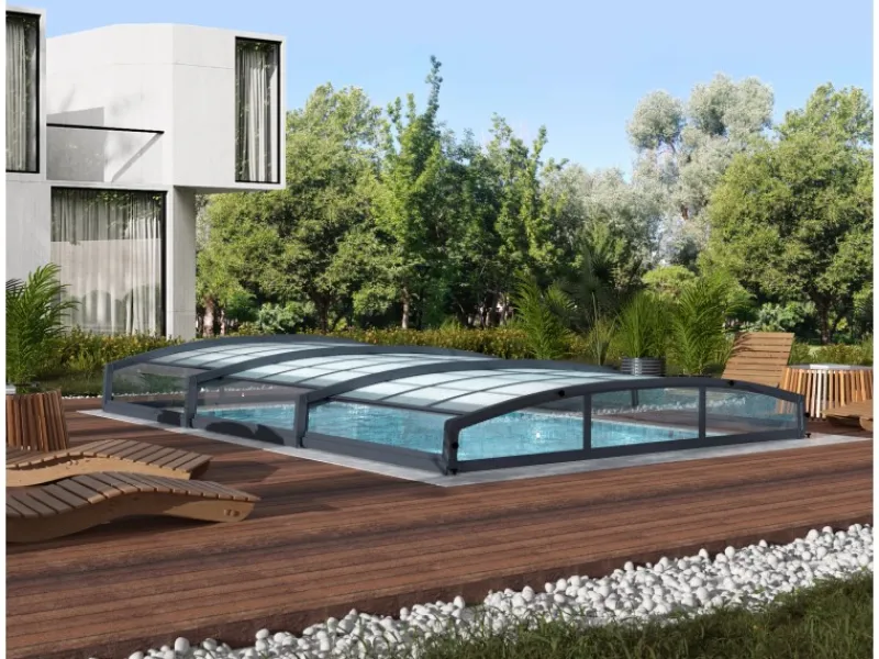 Palram - Canopia Outdoor Whirlpools|Poolüberdachung|Poolüberdachung Majorca 458 cm x 677 cm Grau