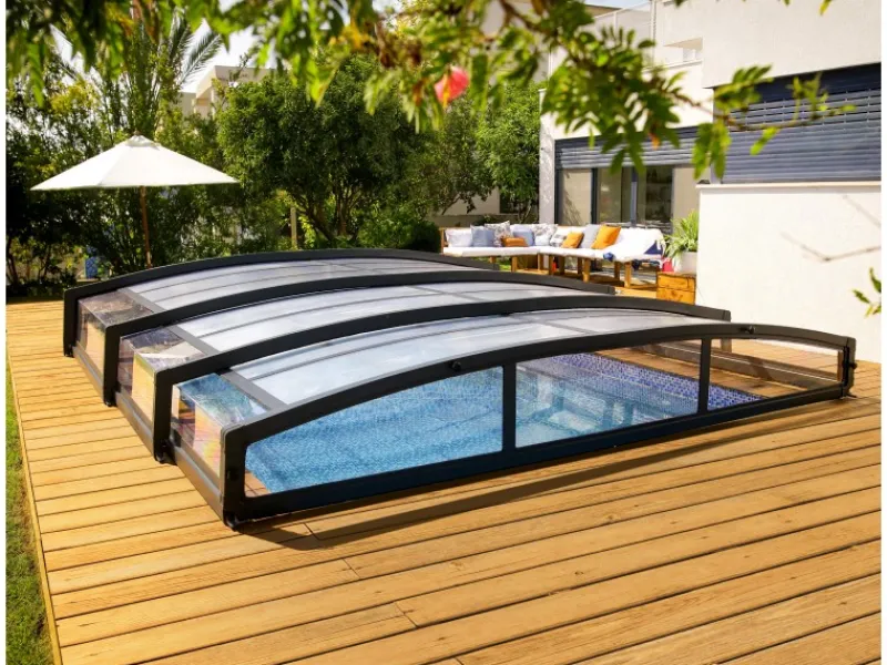 Palram - Canopia Outdoor Whirlpools|Poolüberdachung|Poolüberdachung Majorca 458 cm x 677 cm Grau