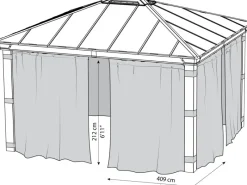 Seitenteil für Pavillon Dallas 4300*Palram - Canopia New