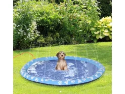 PawHut Wasserspielzeug|150 cm Hunde Sprinkler mit Anti-Rutsch Matte