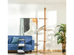 Kratzbaum Deckenhoch  228-260 cm mit 3 Ebenen*PawHut Discount