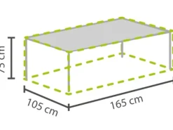Garten-Schutzhülle für Gartentische max. 160 cm 75 cm x 205 cm x 165 cm*Perel