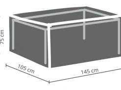 Perel Schutzhüllen|Garten-Schutzhülle für Gartentische max. 140 cm 75 cm x 105 cm x 145 cm