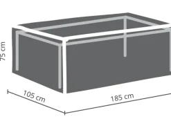 Perel Schutzhüllen|Garten-Schutzhülle für Gartentische max. 240 cm 75 cm x 105 cm x 245 cm