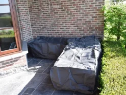 Perel Lounge-Gartenmöbel|Schutzhüllen|Garten-Schutzhülle für L-förmige Lounge-Gruppen 70 cm x 215 cm x 215 cm