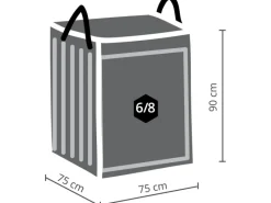 Perel Schutzhüllen|Lounge-Gartenmöbel|Garten-Schutzhülle für Lounge-Kissen 90 cm x 75 cm x 75 cm