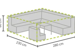 Garten-Schutzhülle XL für Lounge-Gruppen 80 cm x 230 cm x 280 cm*Perel Outlet