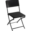 Klappstuhl Polyrattan-Optik Schwarz*Perel