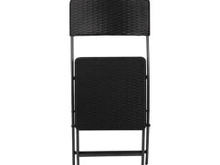 Klappstuhl Polyrattan-Optik Schwarz*Perel