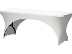 Perel Sitzkissen|Gartenstuhlauflagen|Stretch-Tischüberzug bogenförmig Weiß